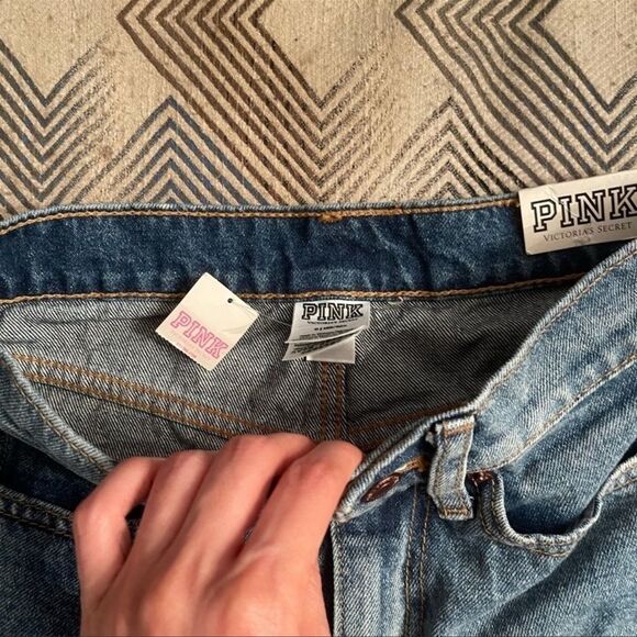 Pink VS High Waisted Cut Off Shorts - Picture 2 of 4